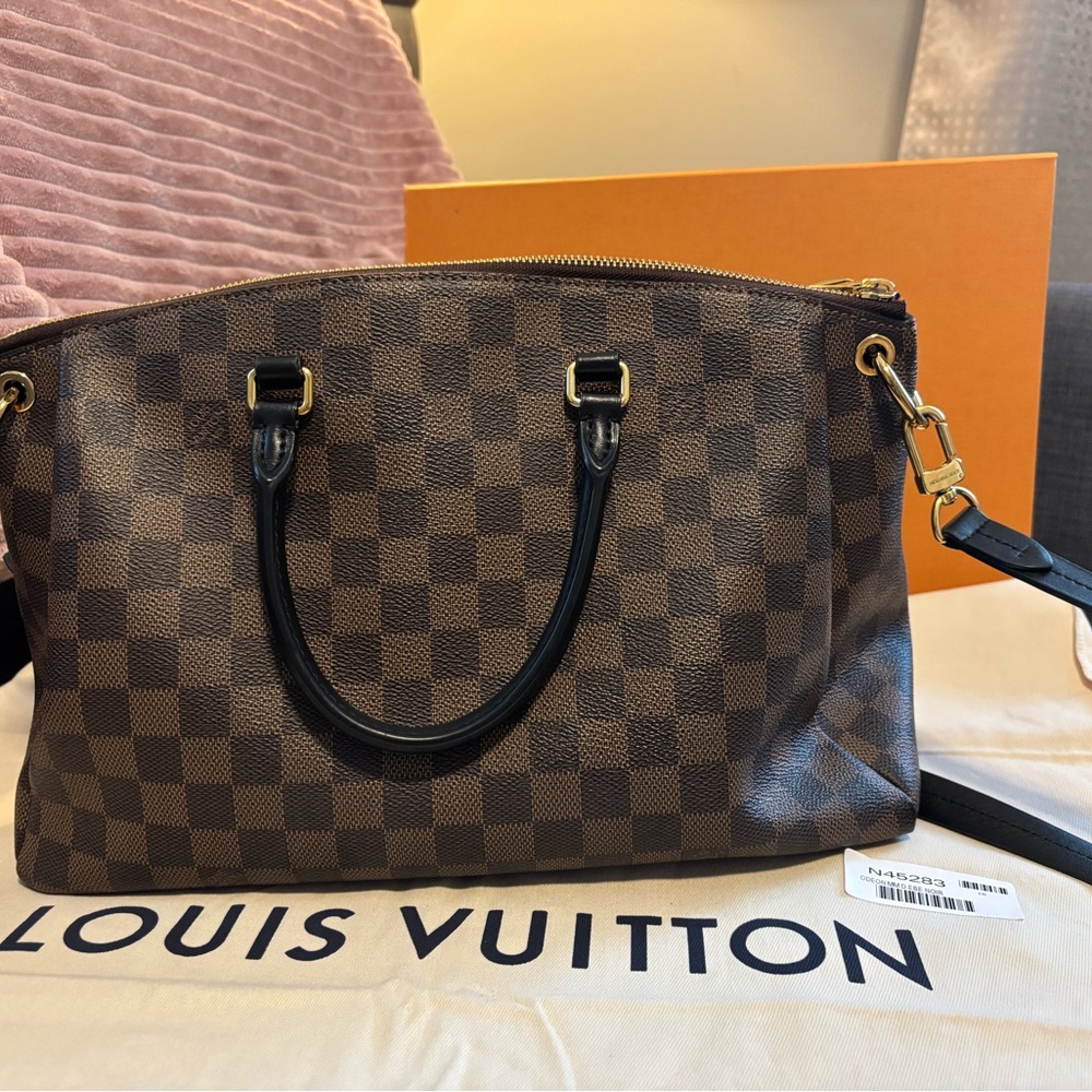 Louis Vuitton Brown Checkered Handbag - Picture 4 of 6